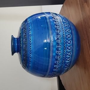 Bitossi Rimini Blue Aldo Londi Flavia Vase Montelupo Italy Vtg1960's
